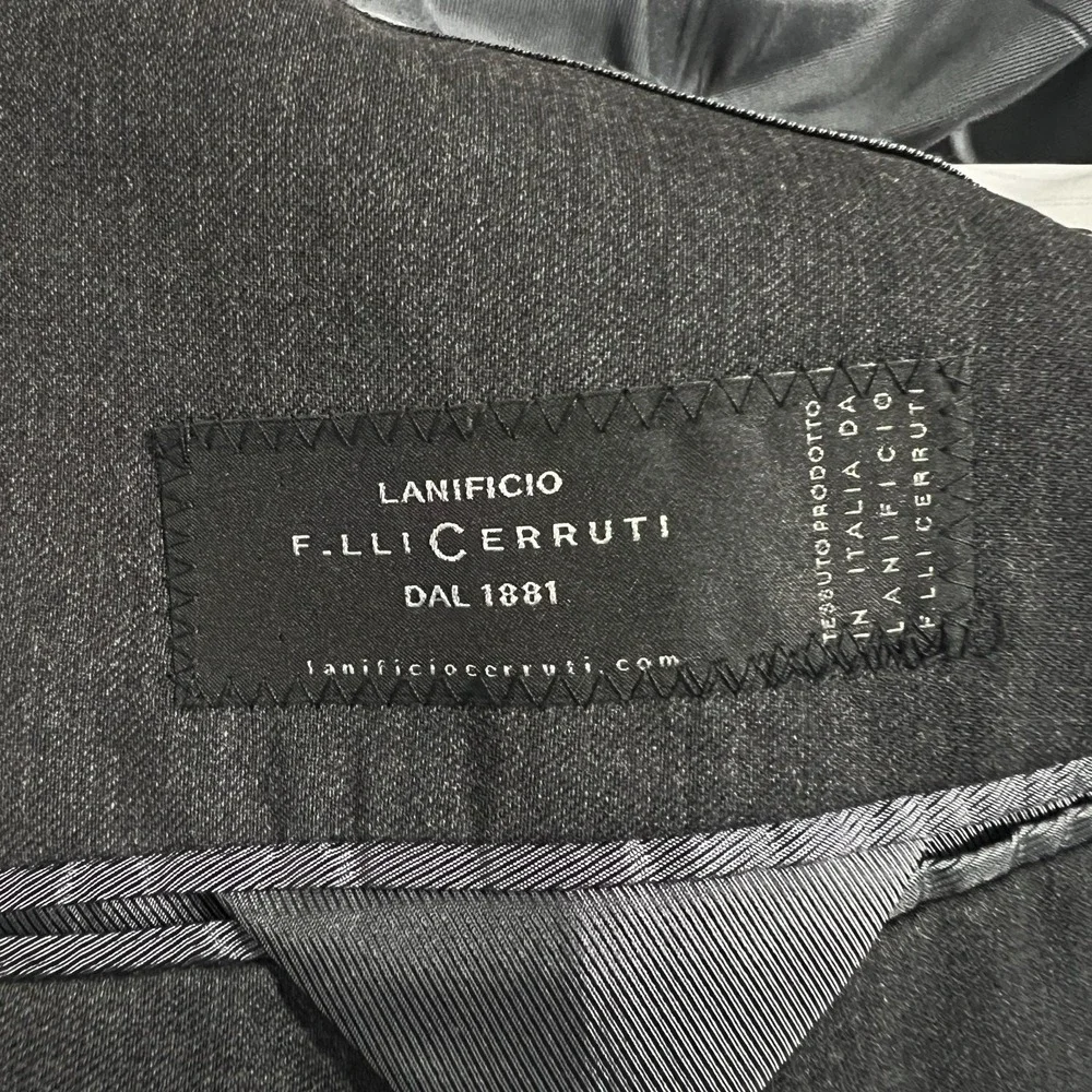 Banana Republic Suit Jacket Mens 38S Short Gray Blazer Wool Tailored Lanificio